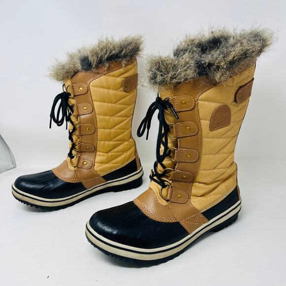 Sorel Tofino II Fur Trim Tall Snow Boots Waterproof Weather Winter Outdoor - 8.5 - Picture 3 of 7